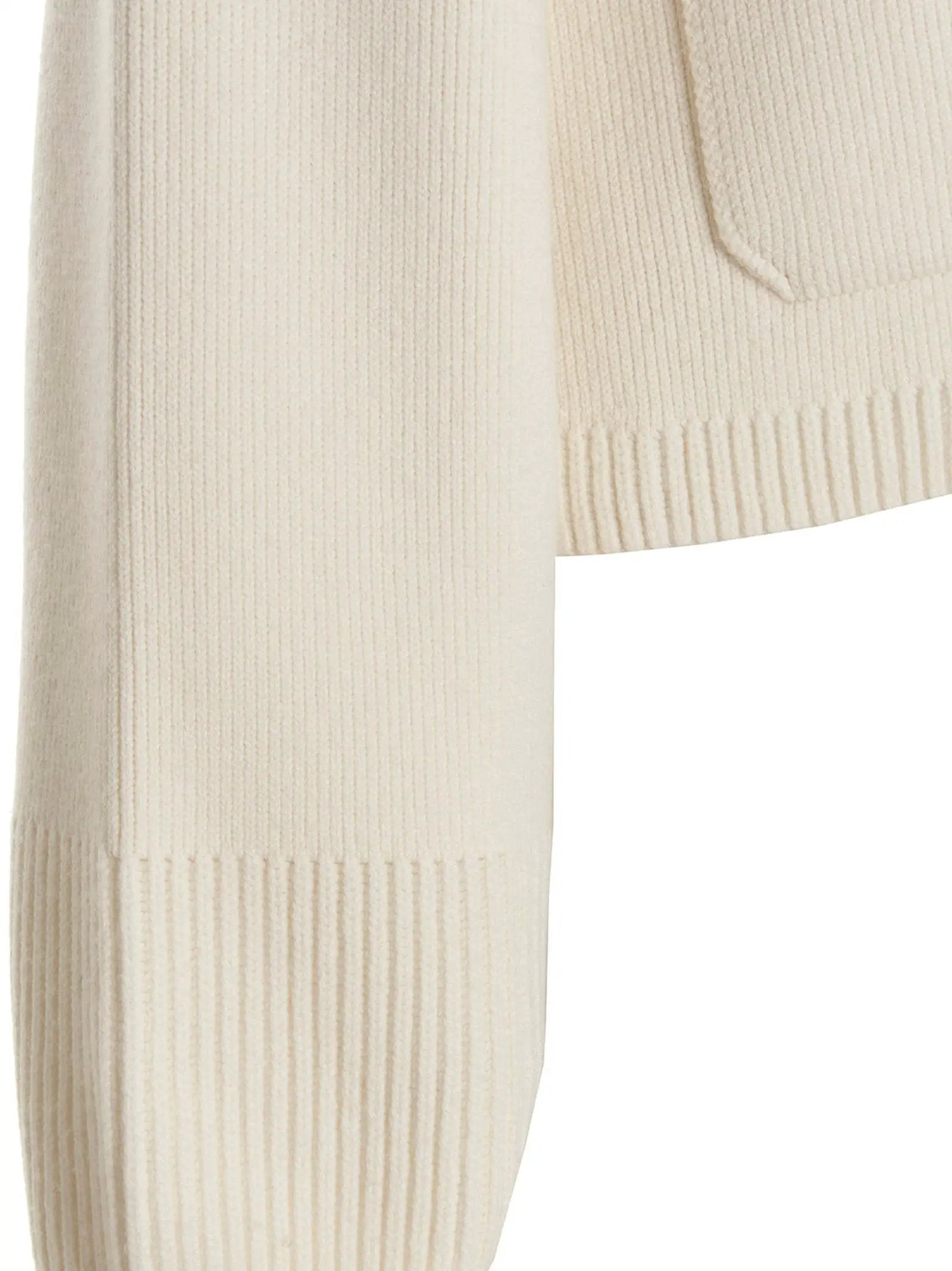 Khaite White Cashmere Cardigan