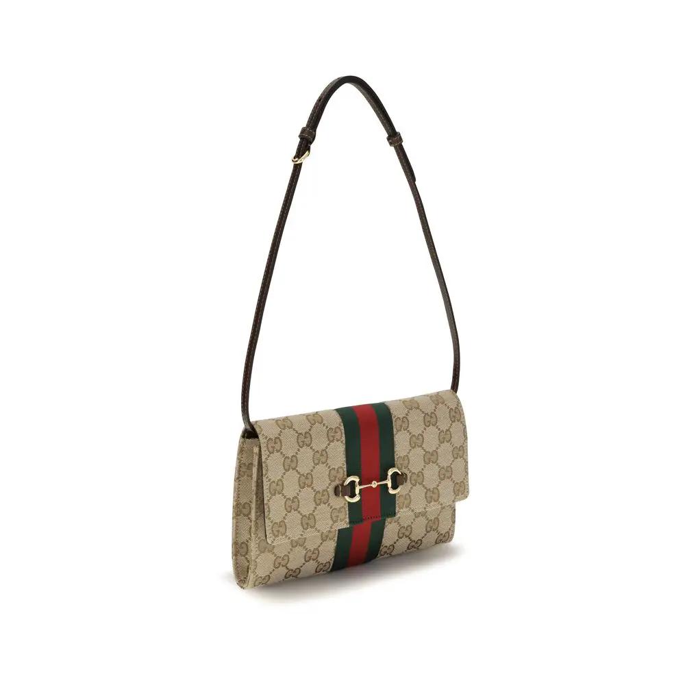 Portefeuille Gucci en tissu marron