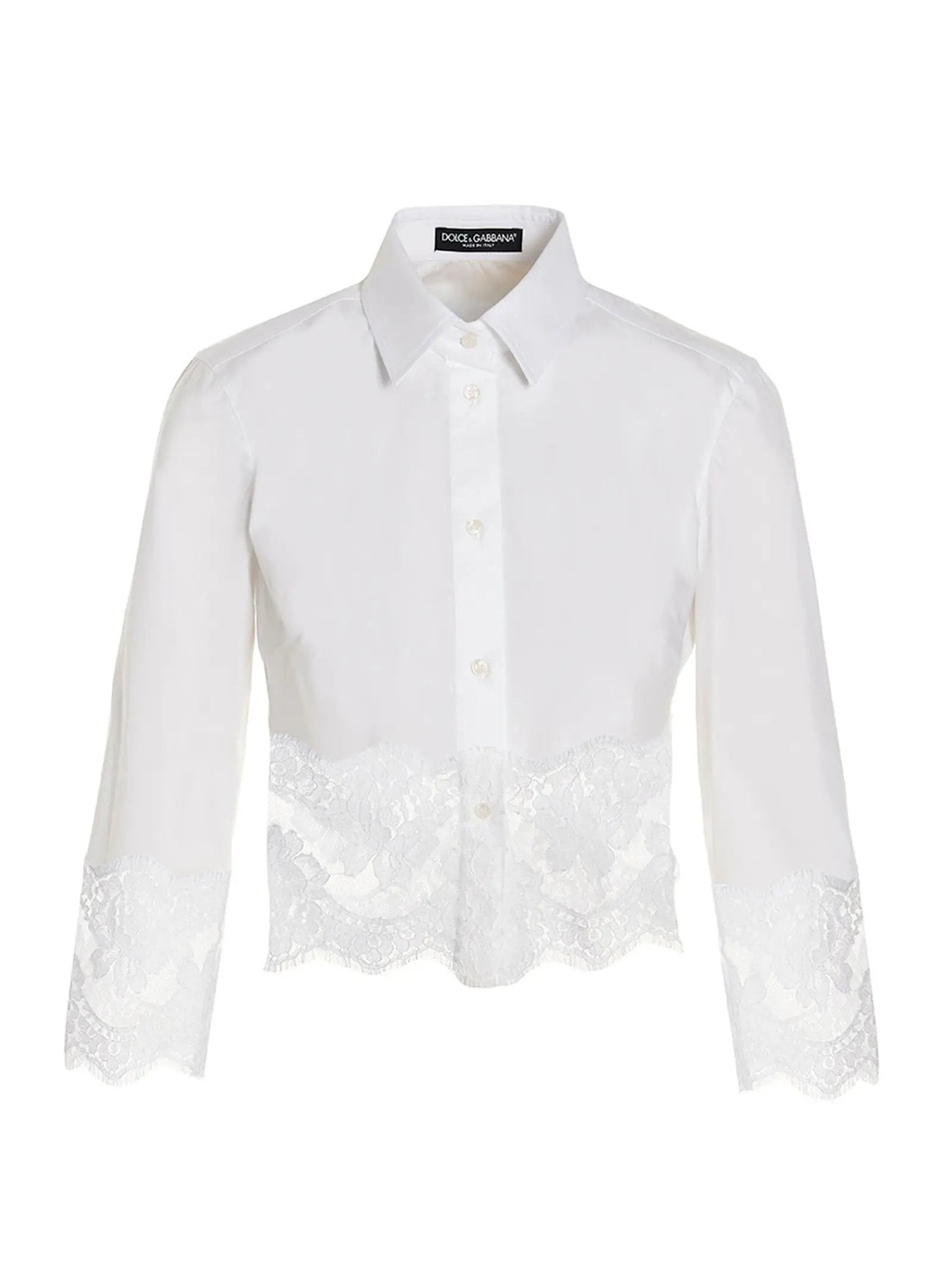 Dolce & Gabbana White Cotton Blouse