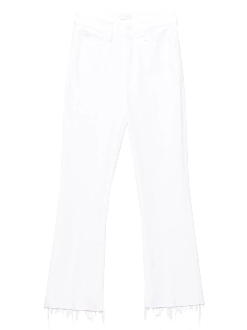 Mother Denim White Cotton Flared Jeans