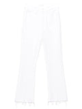 Mother Denim White Cotton Flared Jeans