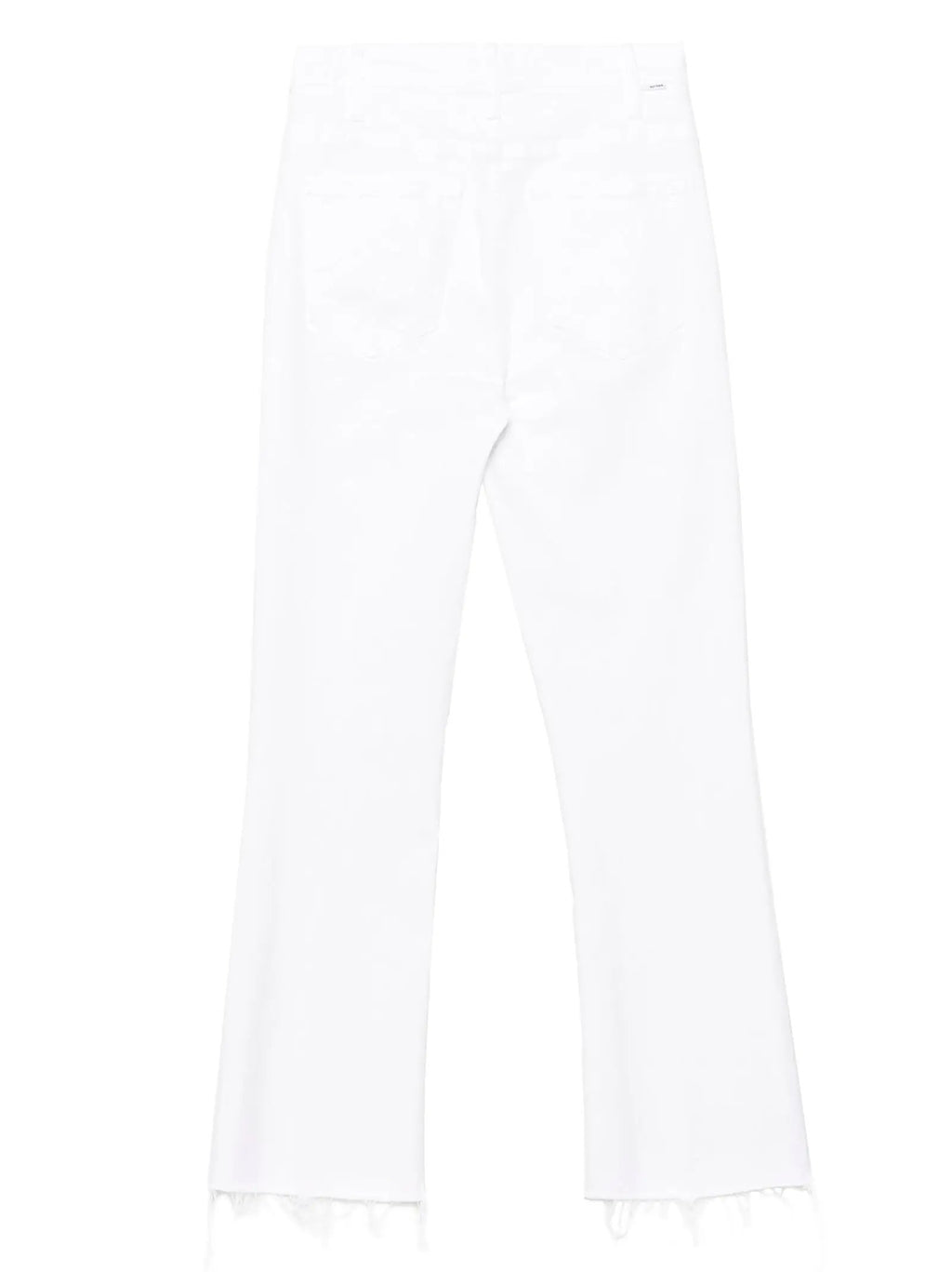 Mother Denim White Cotton Flared Jeans