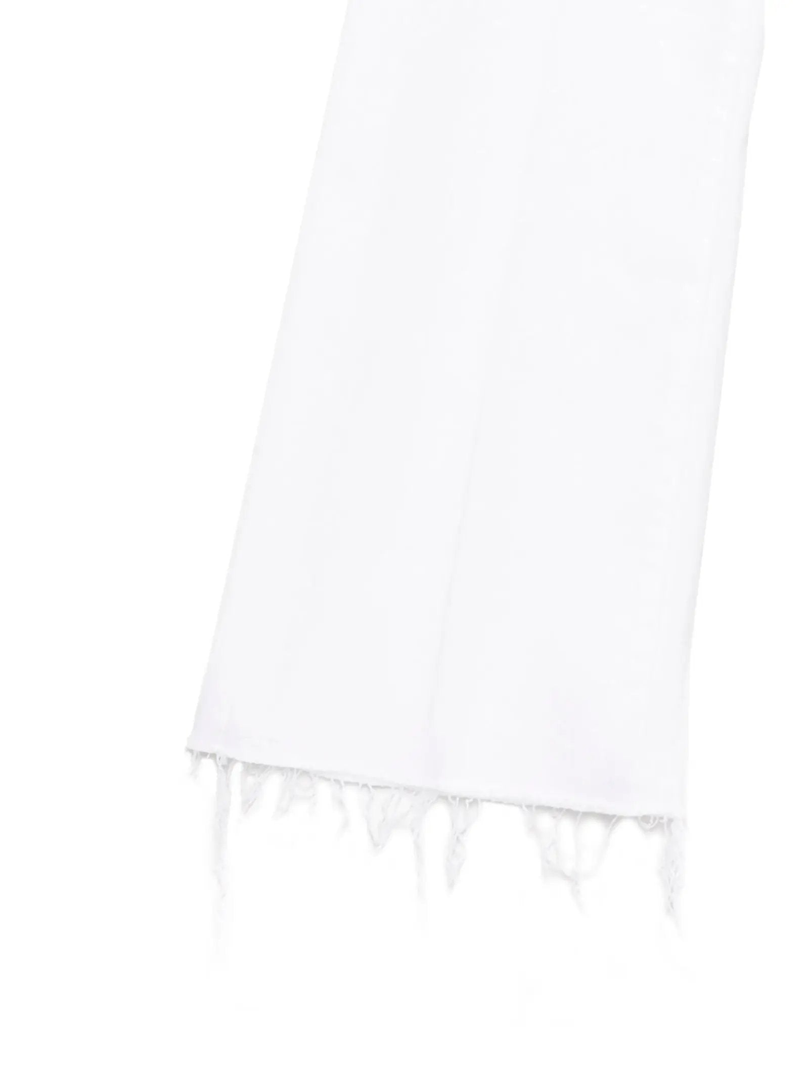 Mother Denim White Cotton Flared Jeans