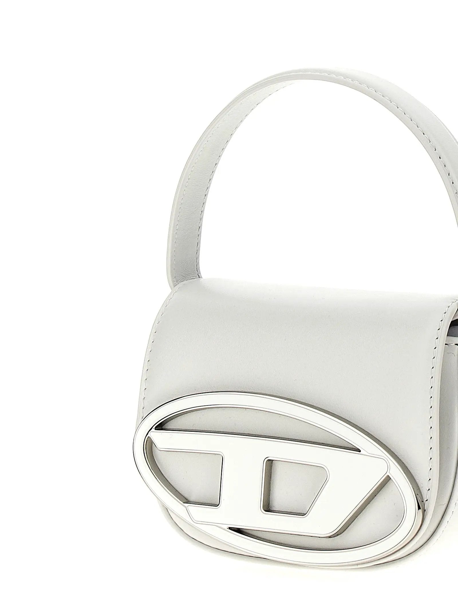 Diesel White Cowhide Handbag