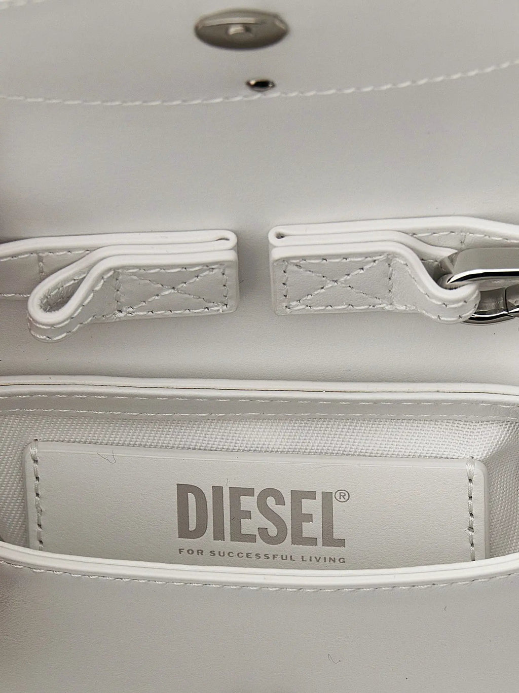 Diesel White Cowhide Handbag