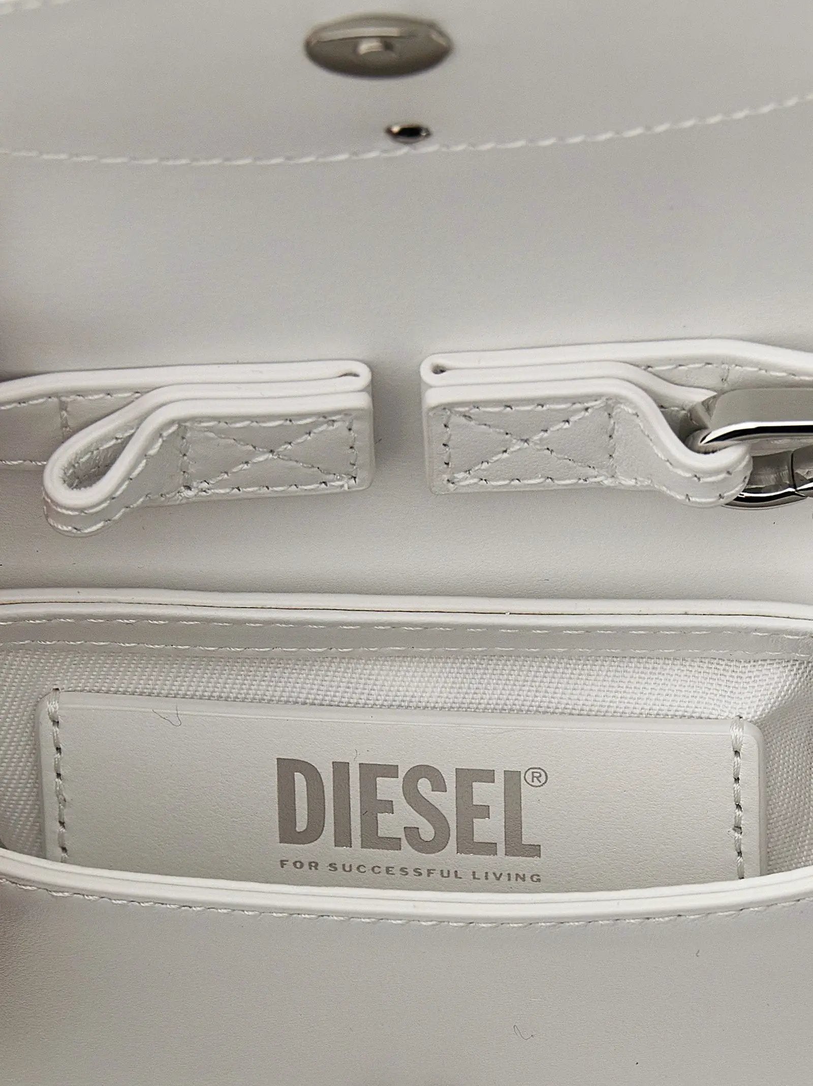 Diesel White Cowhide Handbag