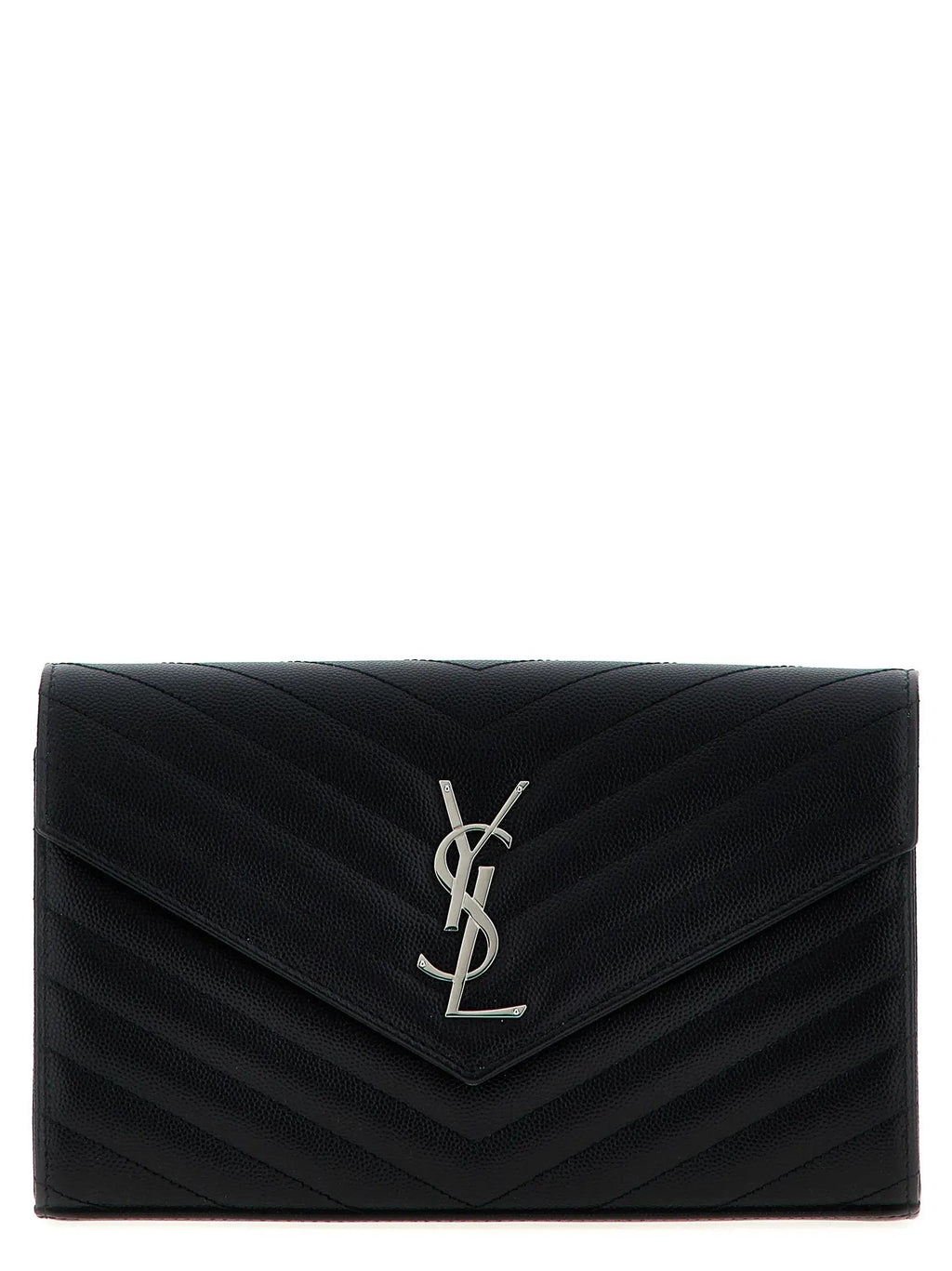 Saint Laurent Black Calfskin Clutch Bag