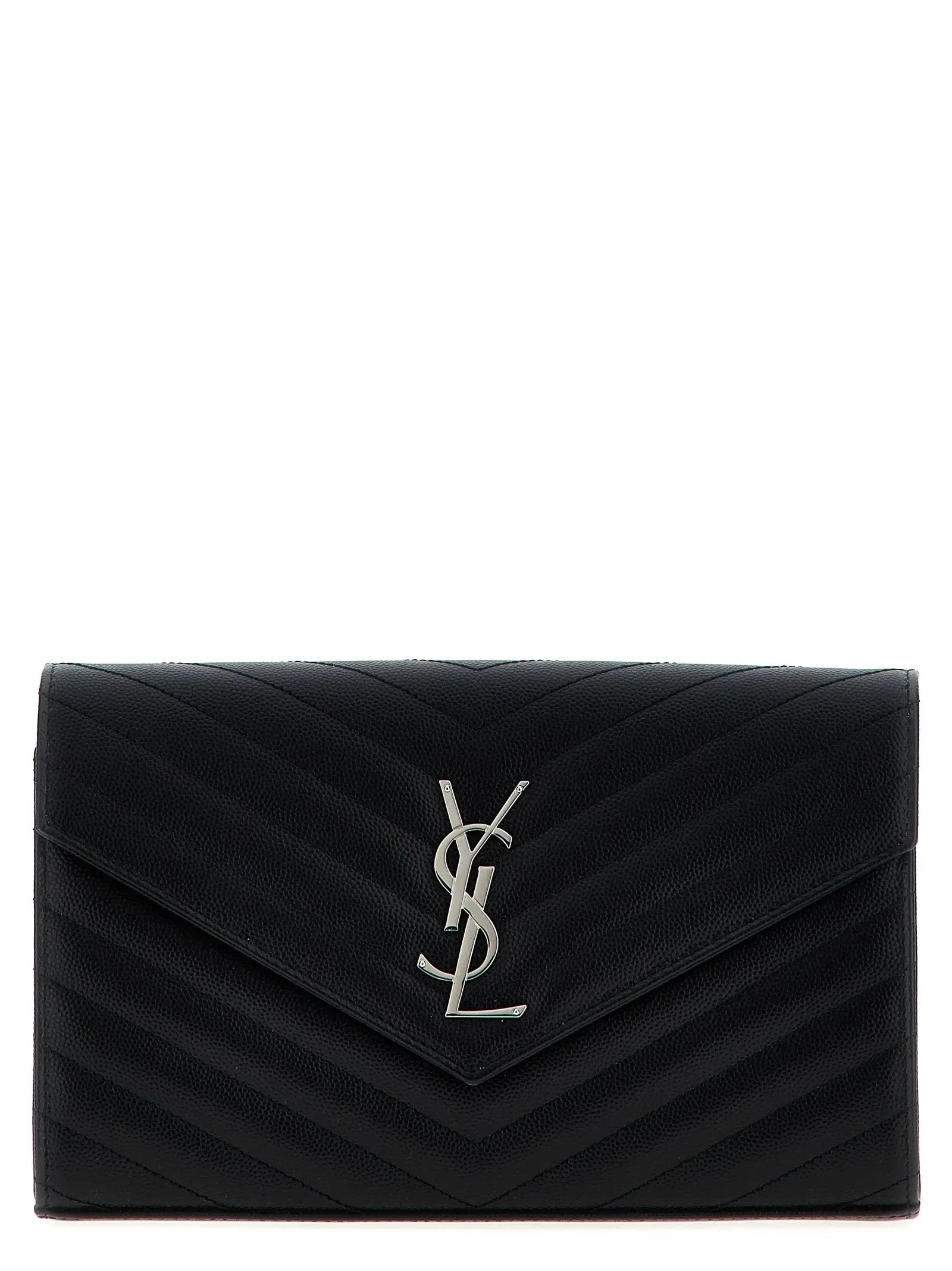 Saint Laurent Black Calfskin Clutch Bag