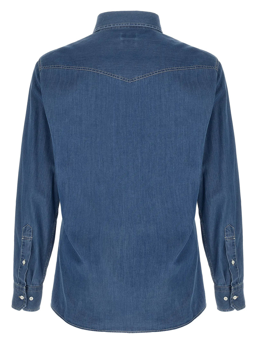 Brunello Cucinelli Blue Cotton Blouse