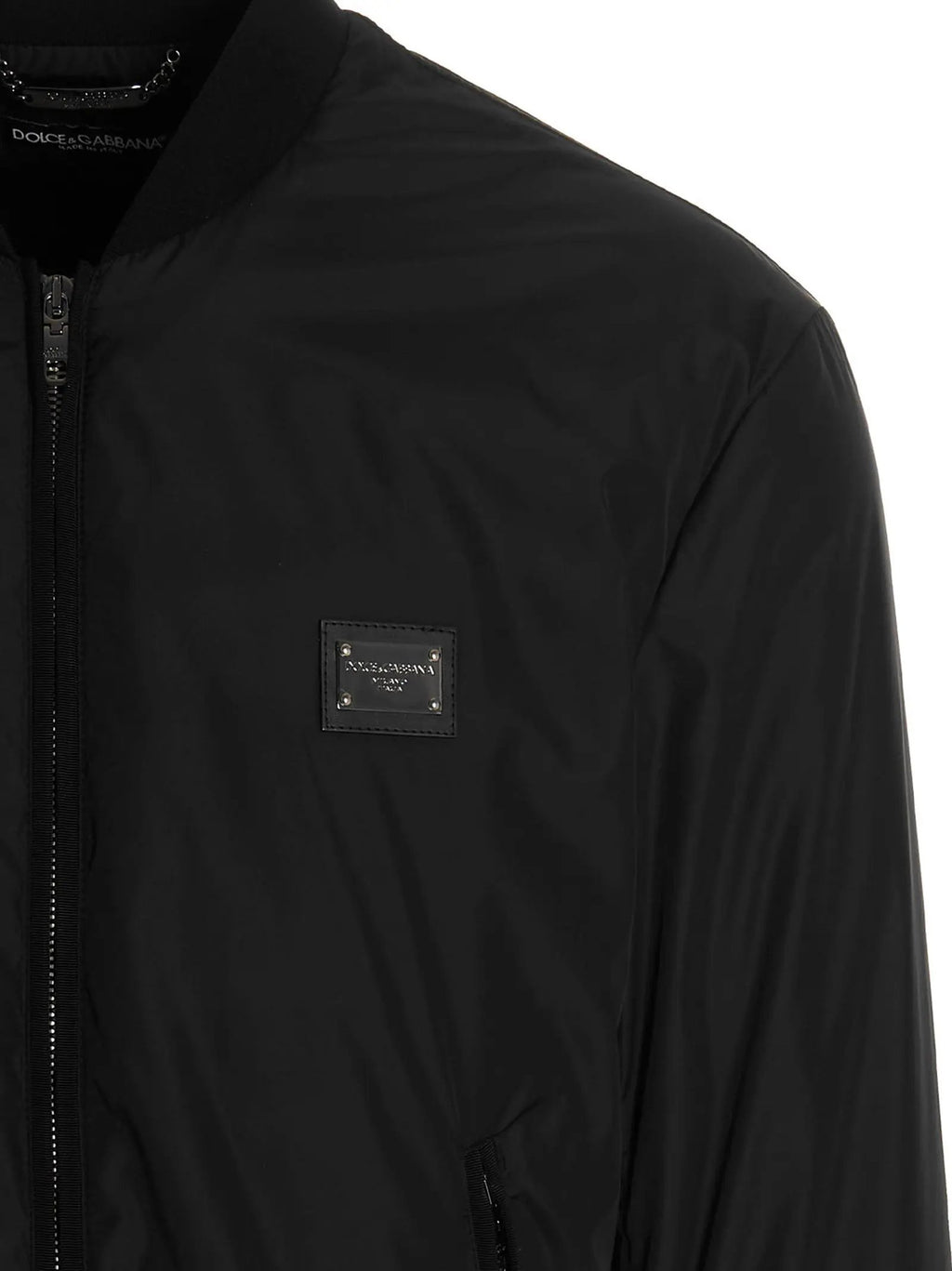 Dolce & Gabbana Black Polyamide Bomber
