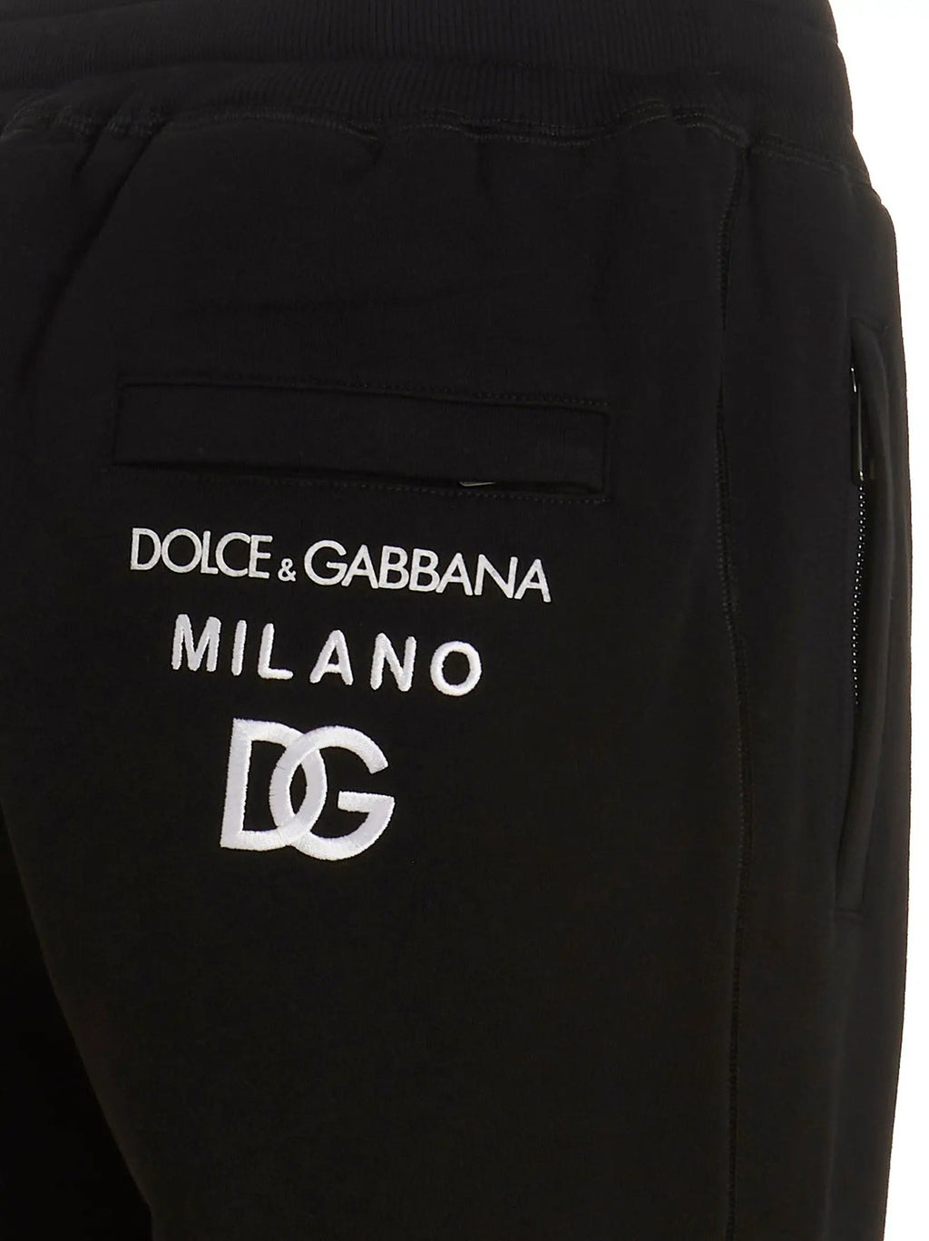 Pantalon de jogging en coton noir Dolce &amp; Gabbana (pantalon de sport)