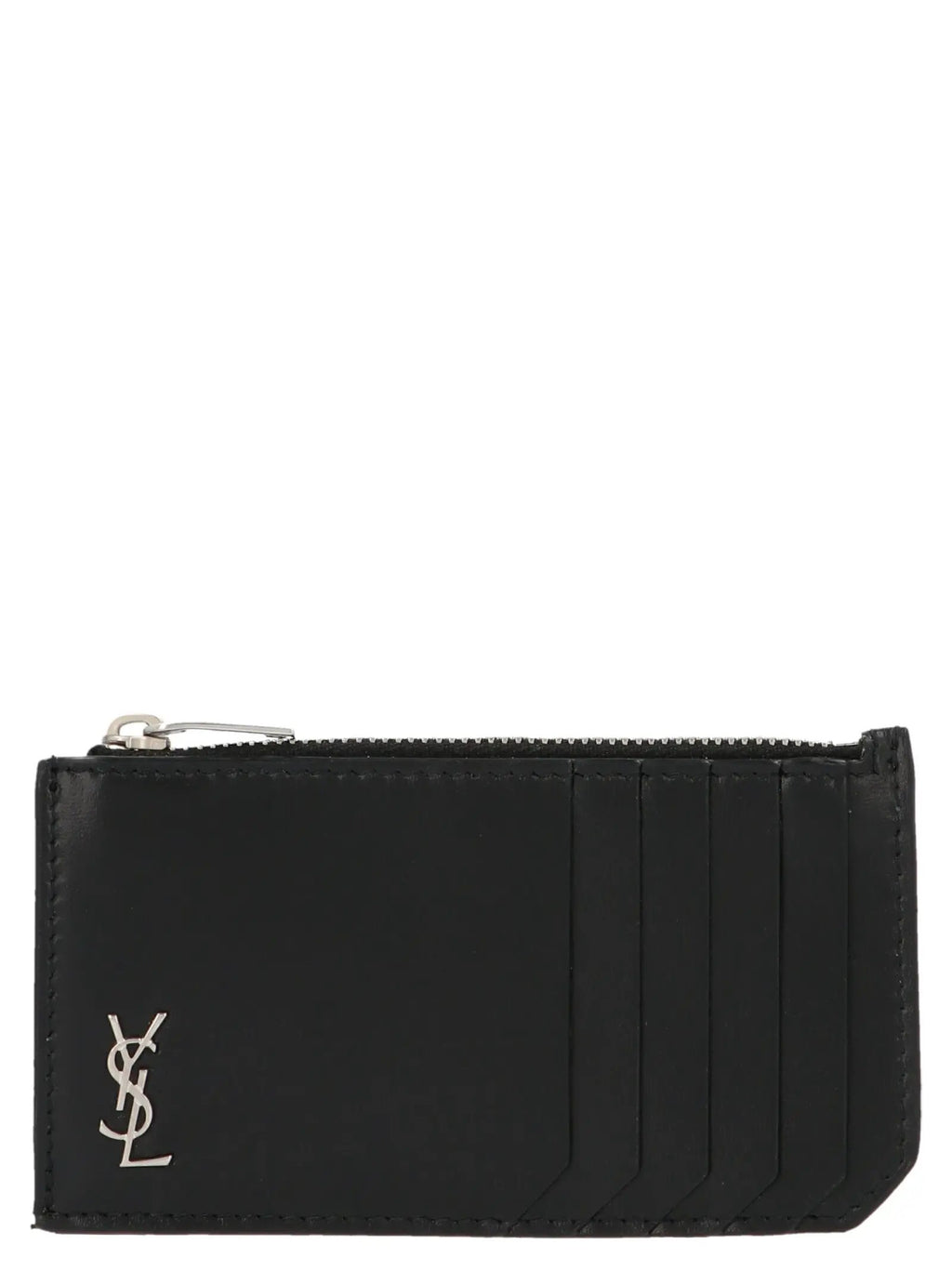 Saint Laurent Black Calfskin Cardholder