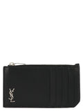 Saint Laurent Black Calfskin Cardholder