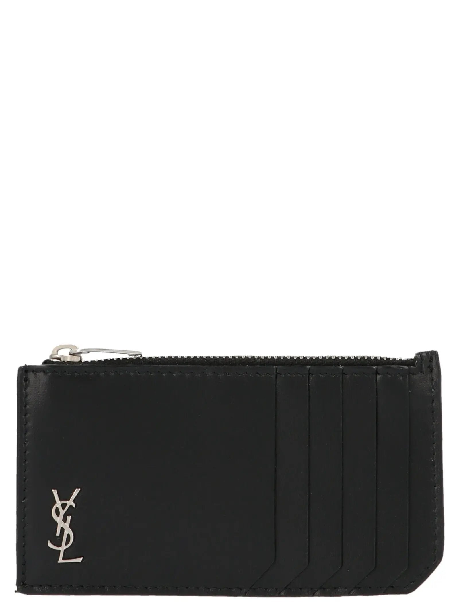 Saint Laurent Black Calfskin Cardholder