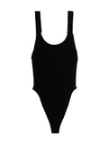Hunza G Black Nylon One-Piece Swimsuit