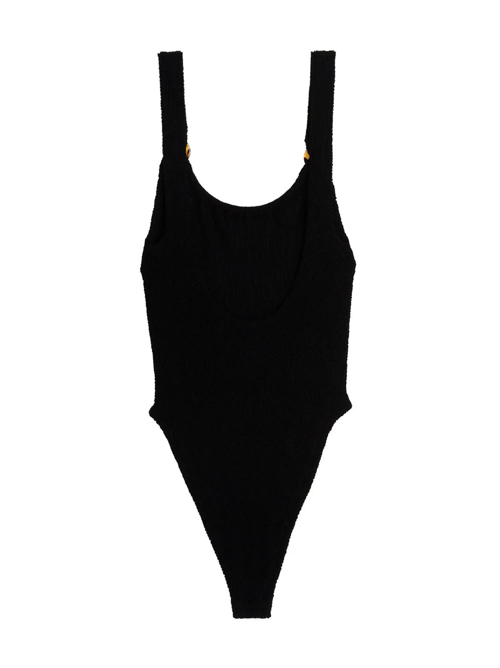 Hunza G Black Nylon One-Piece Swimsuit