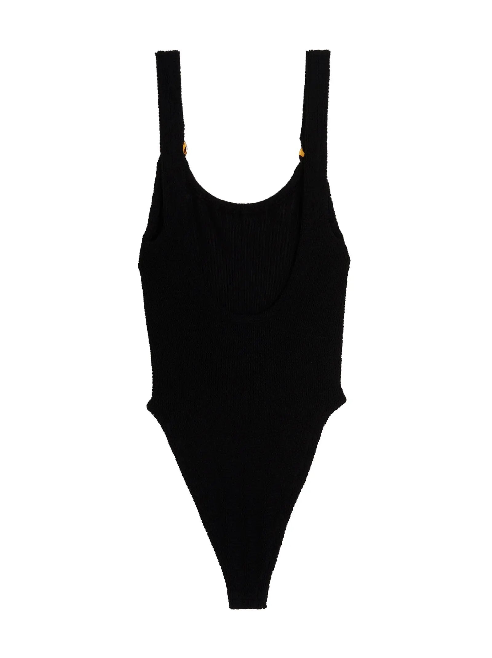 Hunza G Black Nylon One-Piece Swimsuit