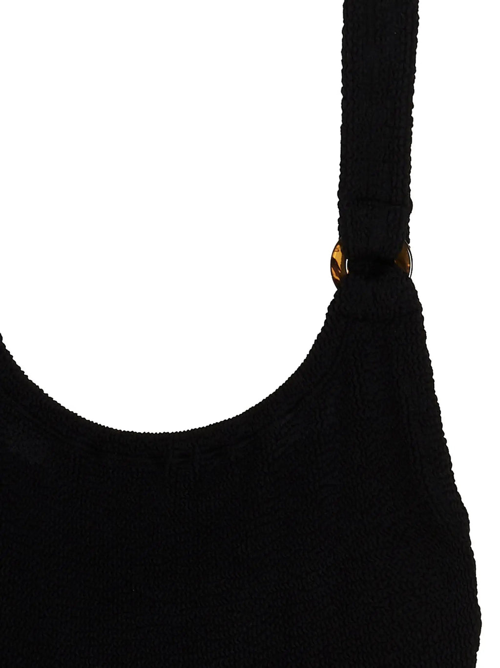 Hunza G Black Nylon One-Piece Swimsuit