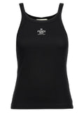 Fendi Black Cotton Sleeveles T-Shirt