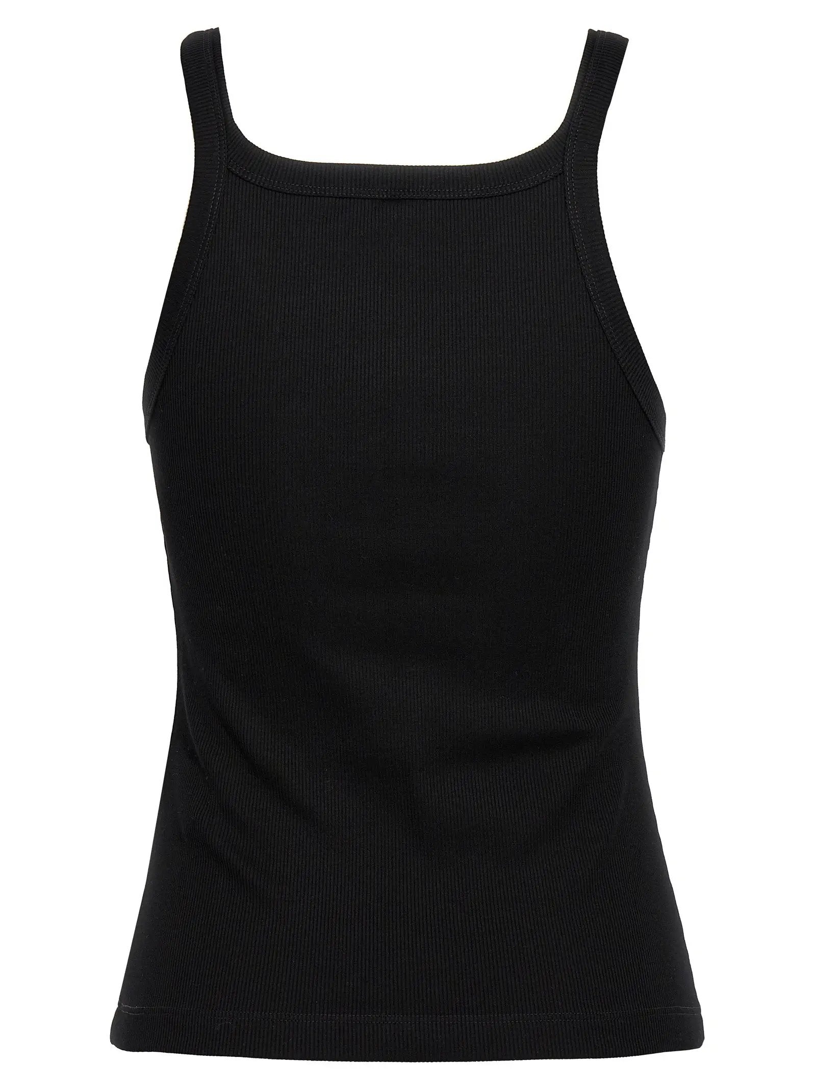 Fendi Black Cotton Sleeveles T-Shirt