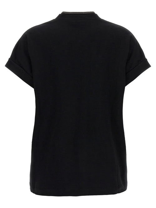 Brunello Cucinelli Black Cotton T-Shirt