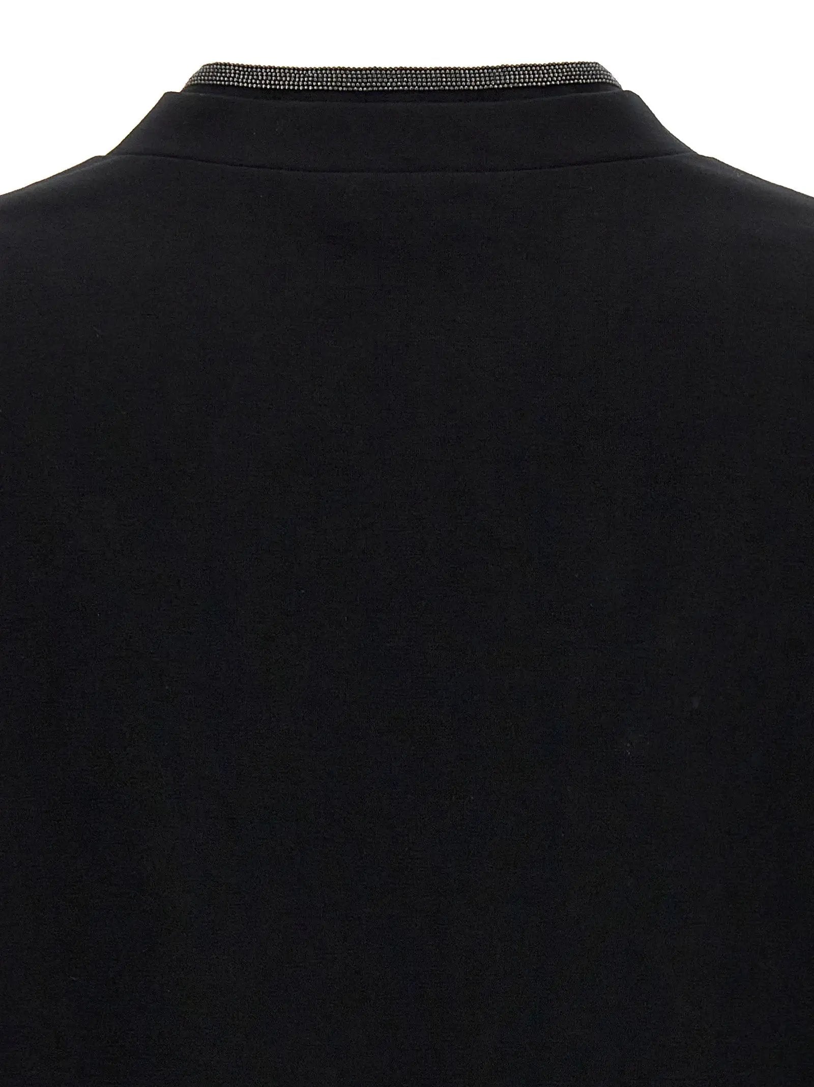 T-shirt en coton noir Brunello Cucinelli