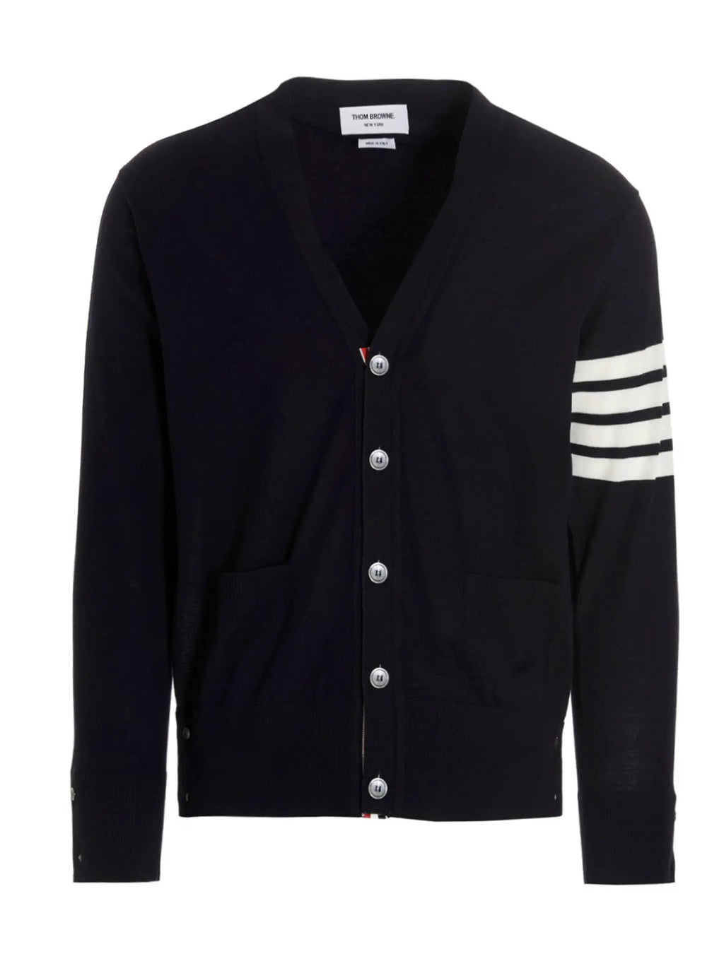 Thom Browne Blue Merino Wool Cardigan