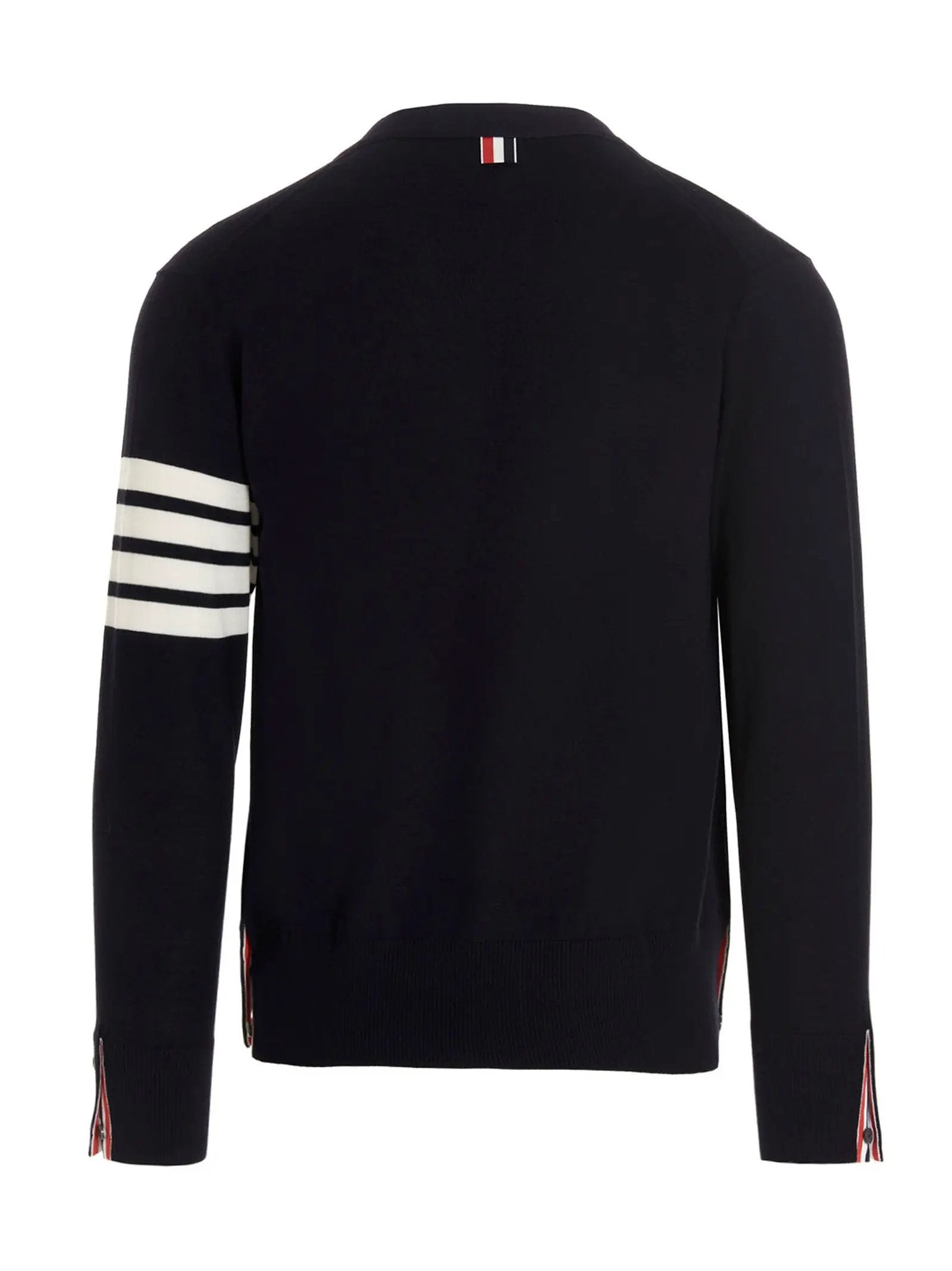 Thom Browne Blue Merino Wool Cardigan