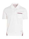 Thom Browne White Cotton Polo Shirt