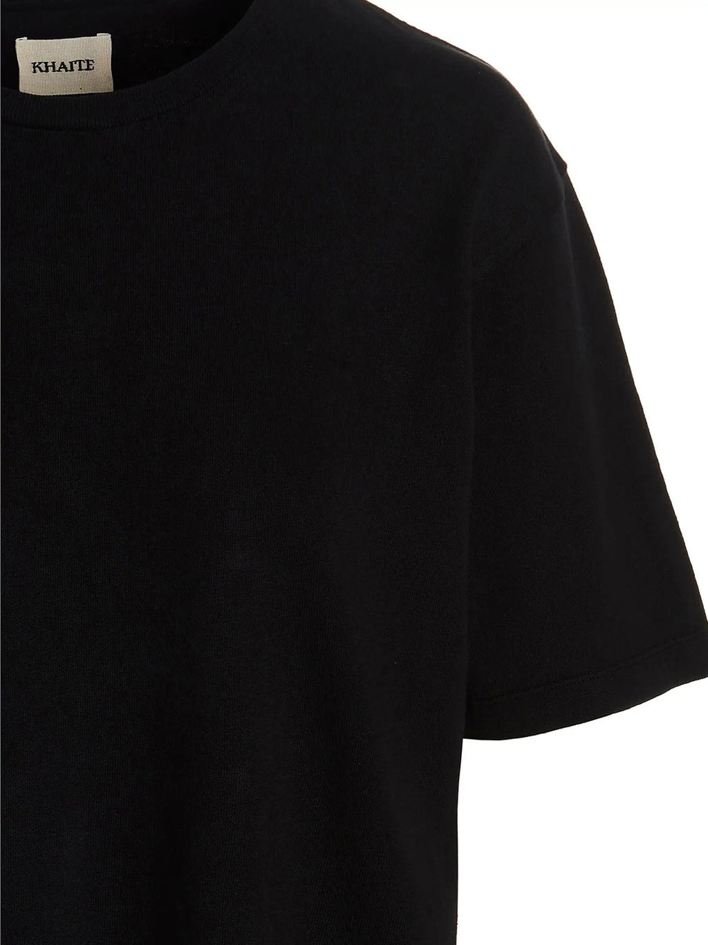 T-shirt noir en coton Khaite