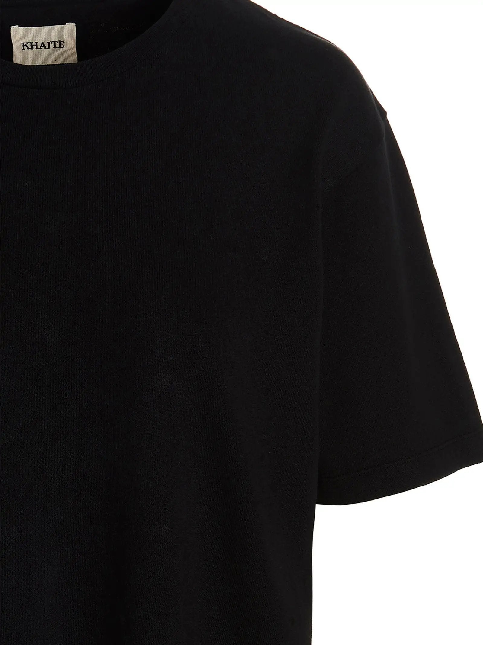 T-shirt noir en coton Khaite