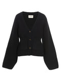 Khaite Black Cashmere Cardigan