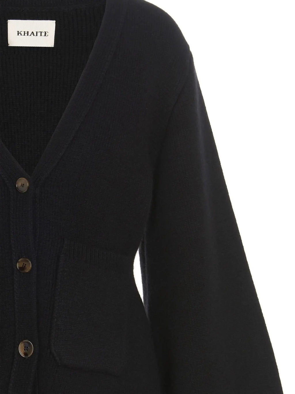 Khaite Black Cashmere Cardigan