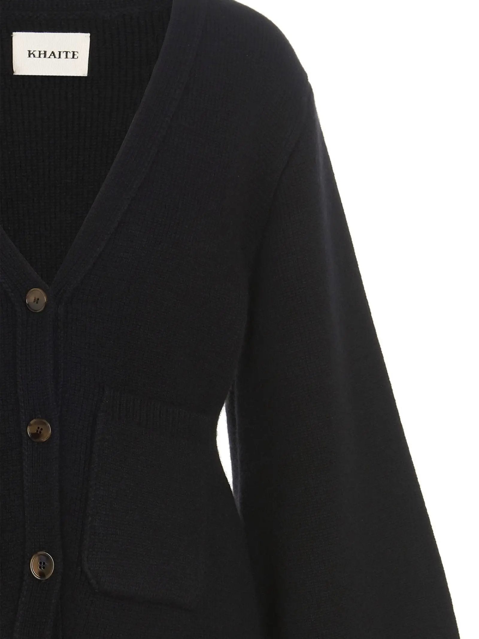 Khaite Black Cashmere Cardigan