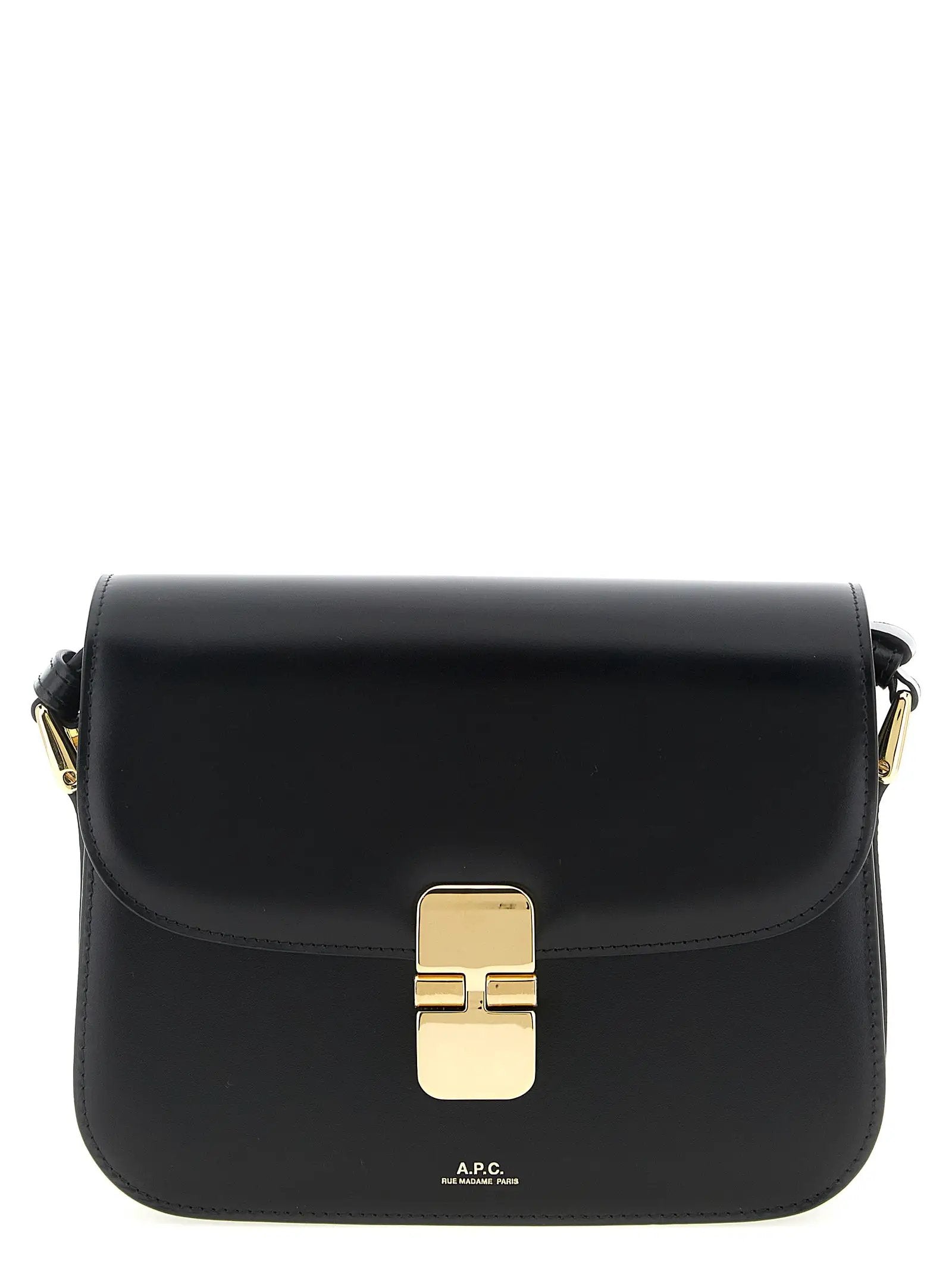 A.P.C. Black Cowhide Crossbody Bag