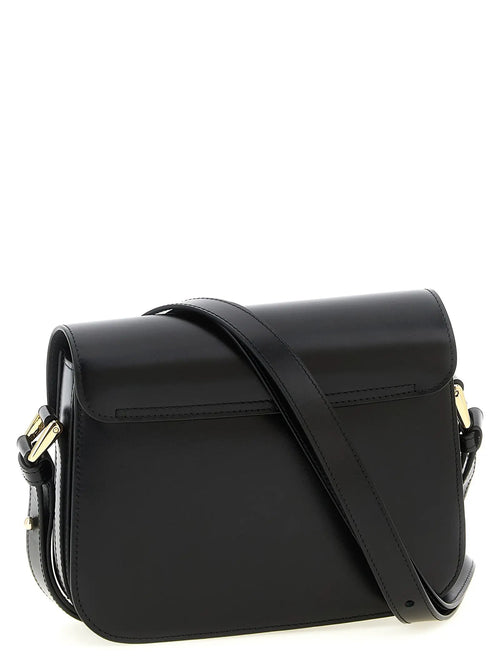 Sac bandoulière A.P.C. en cuir de vachette noir