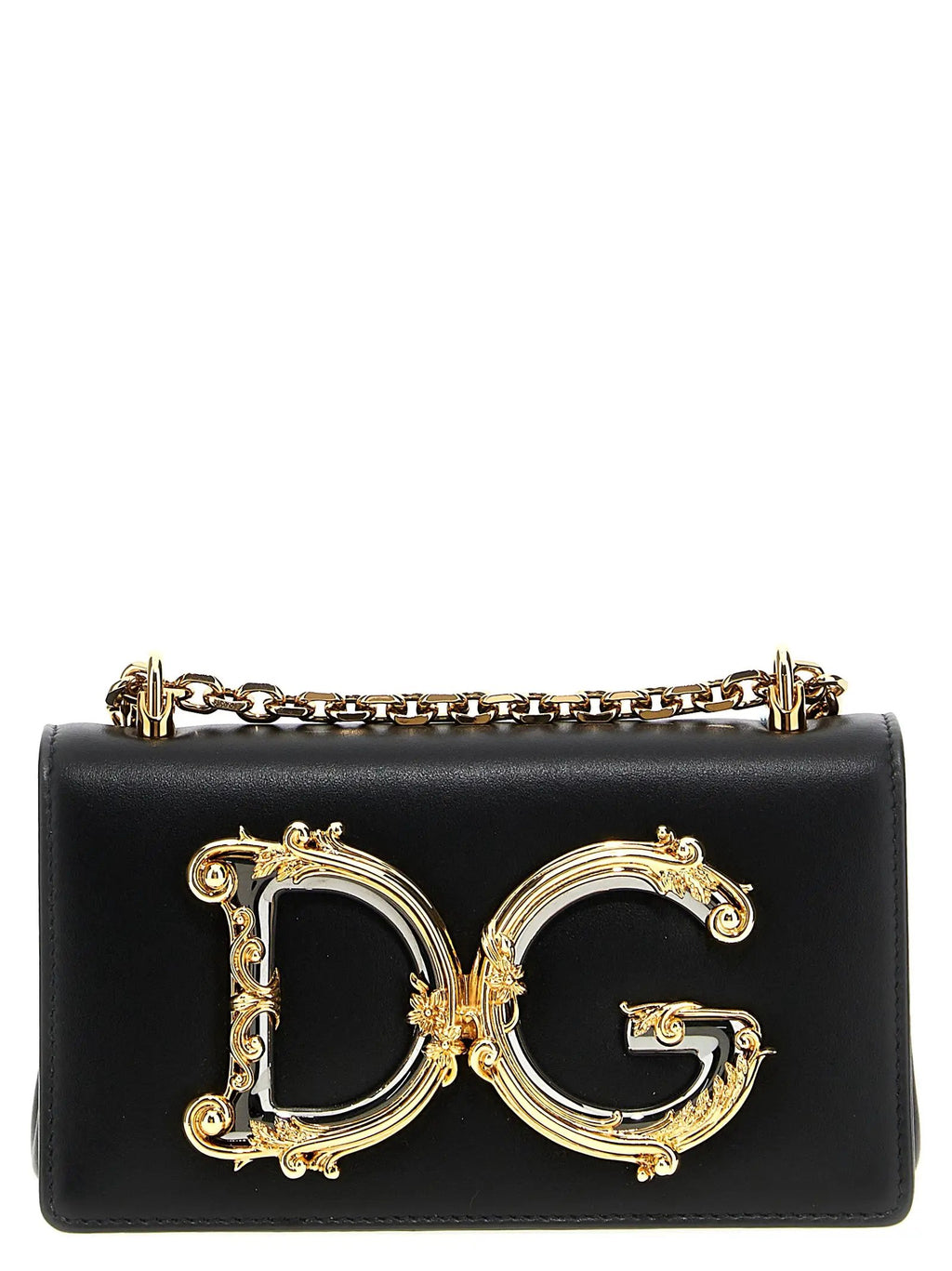 Sac bandoulière Dolce & Gabbana en cuir de veau noir