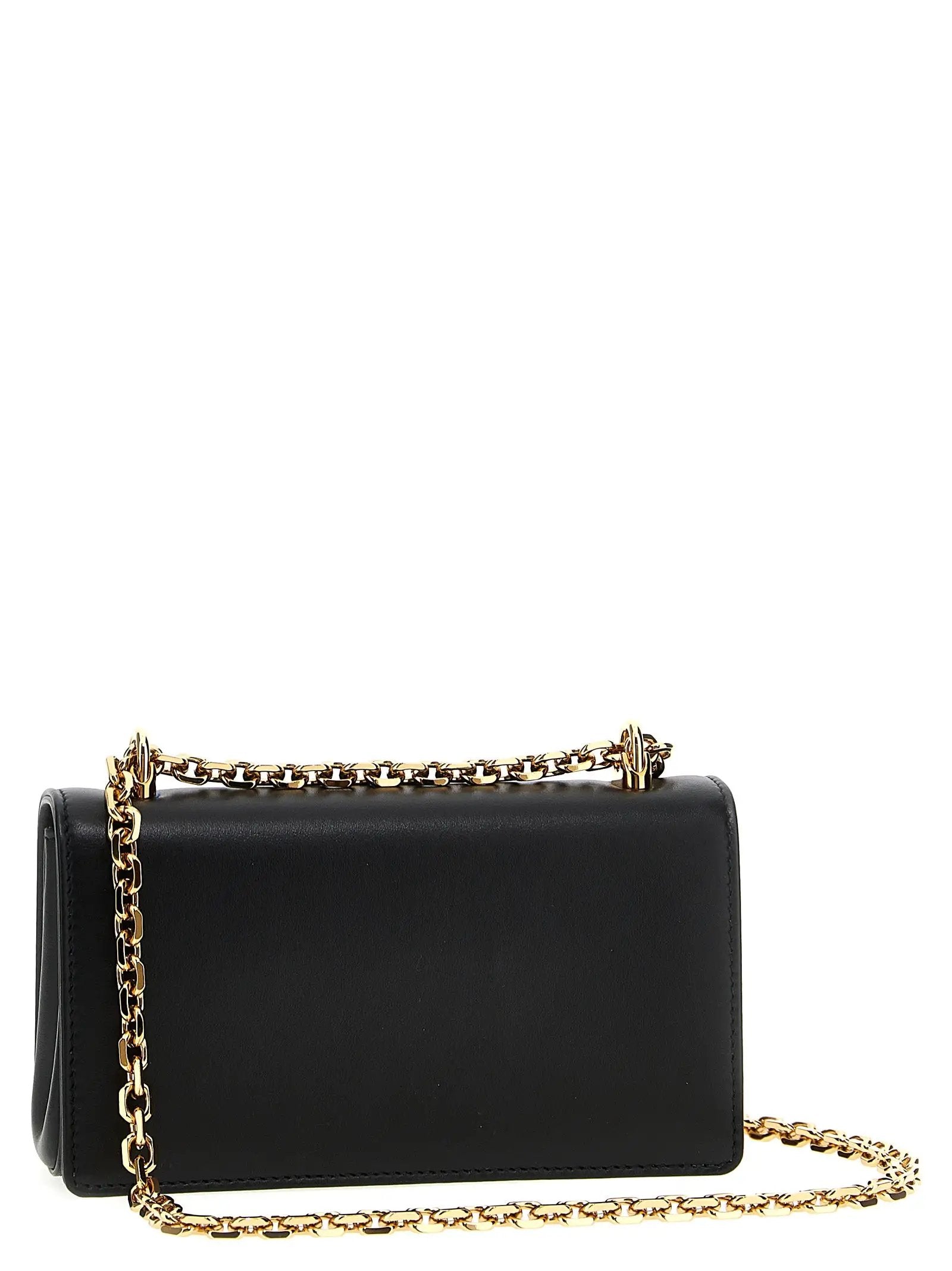 Sac bandoulière Dolce & Gabbana en cuir de veau noir