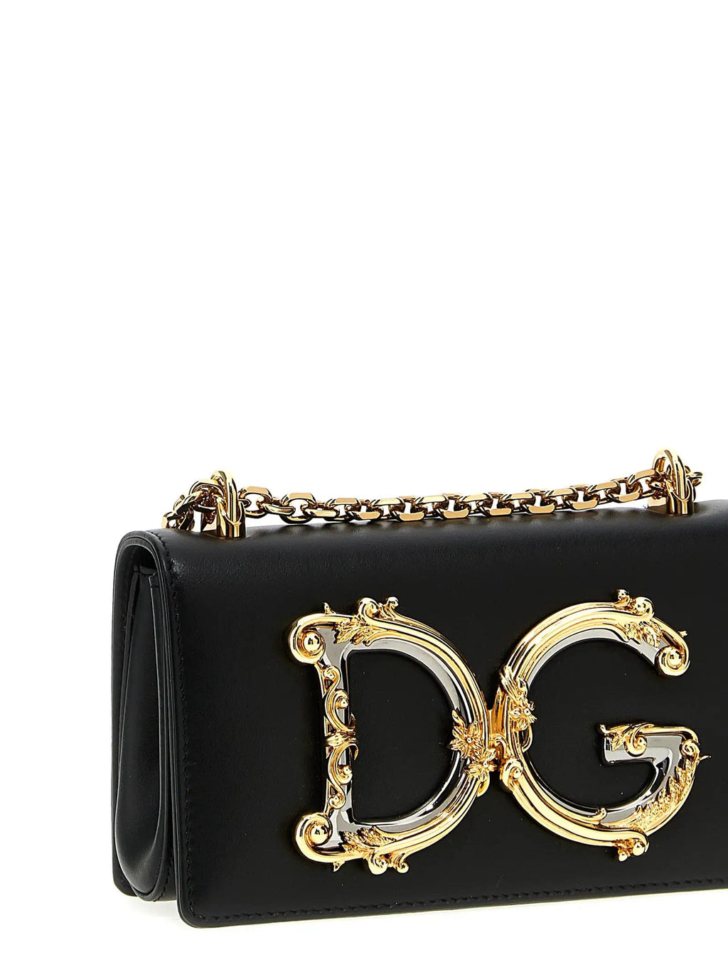 Sac bandoulière Dolce & Gabbana en cuir de veau noir