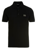 Polo en coton noir Dolce &amp; Gabbana