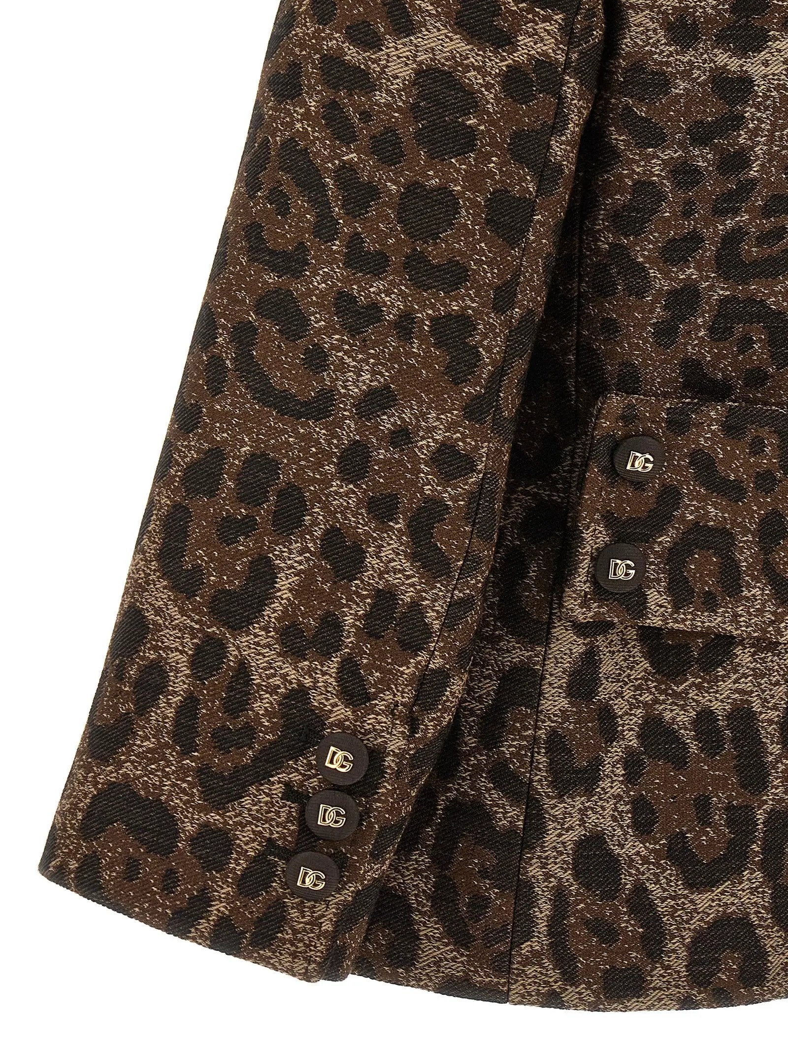 Blazer Dolce & Gabbana marron en laine vierge
