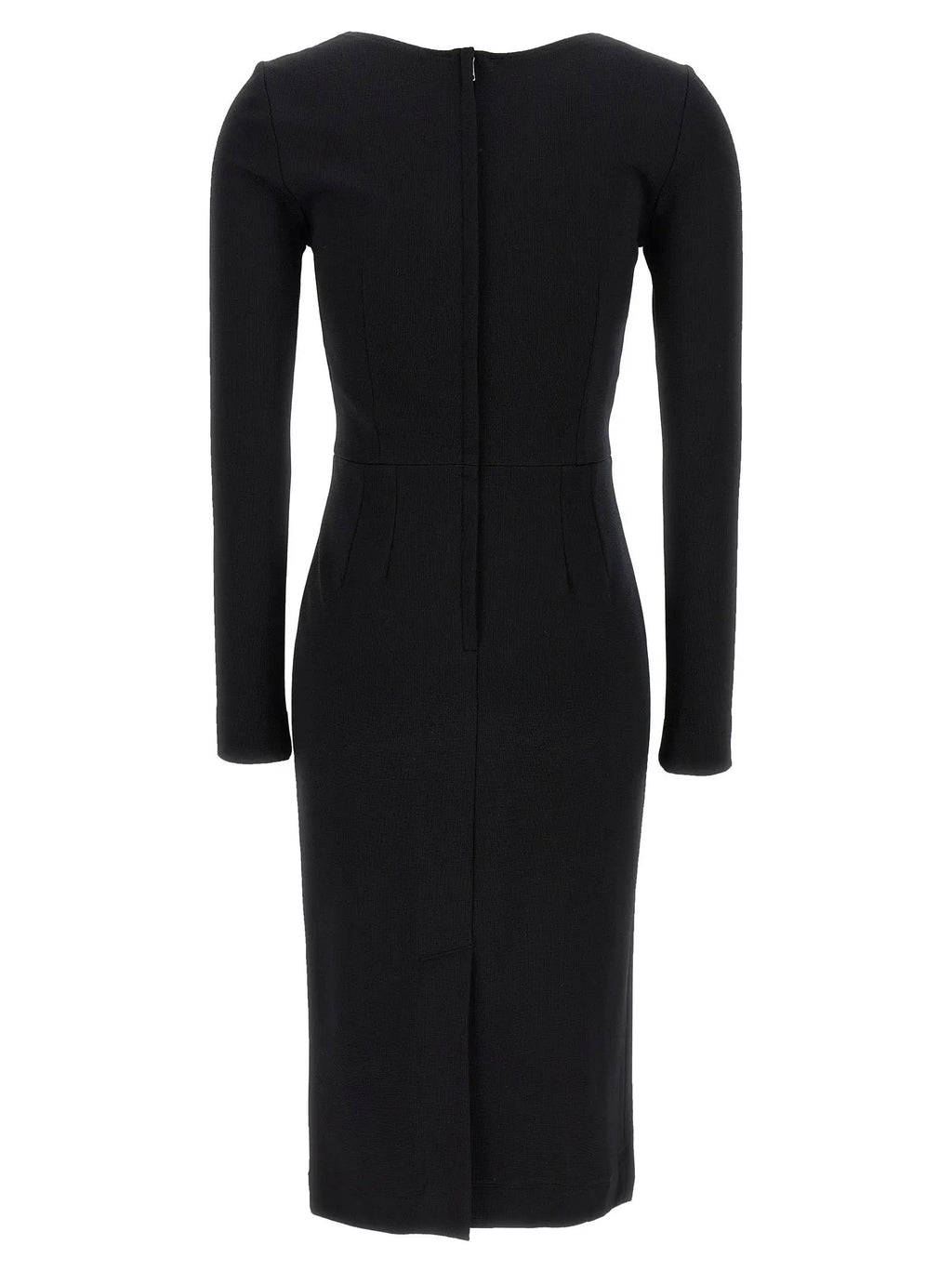 Robe mi-longue noire en viscose Dolce & Gabbana