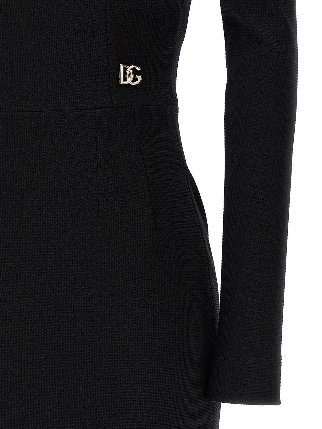 Robe mi-longue noire en viscose Dolce & Gabbana