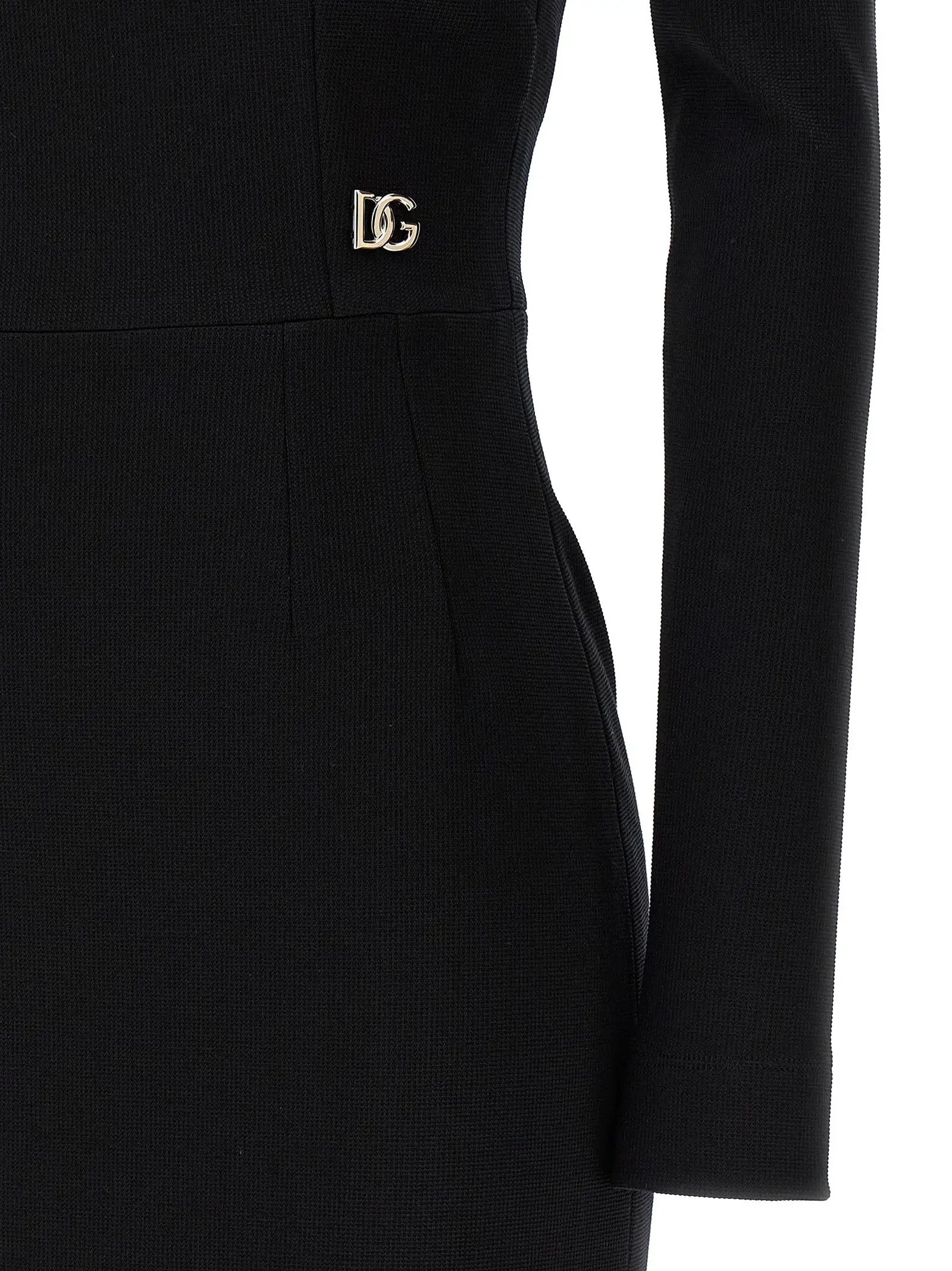 Robe mi-longue noire en viscose Dolce & Gabbana