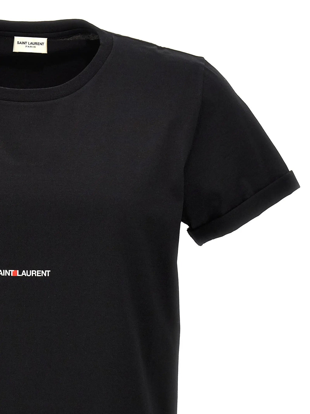 Saint Laurent Black Cotton T-Shirt