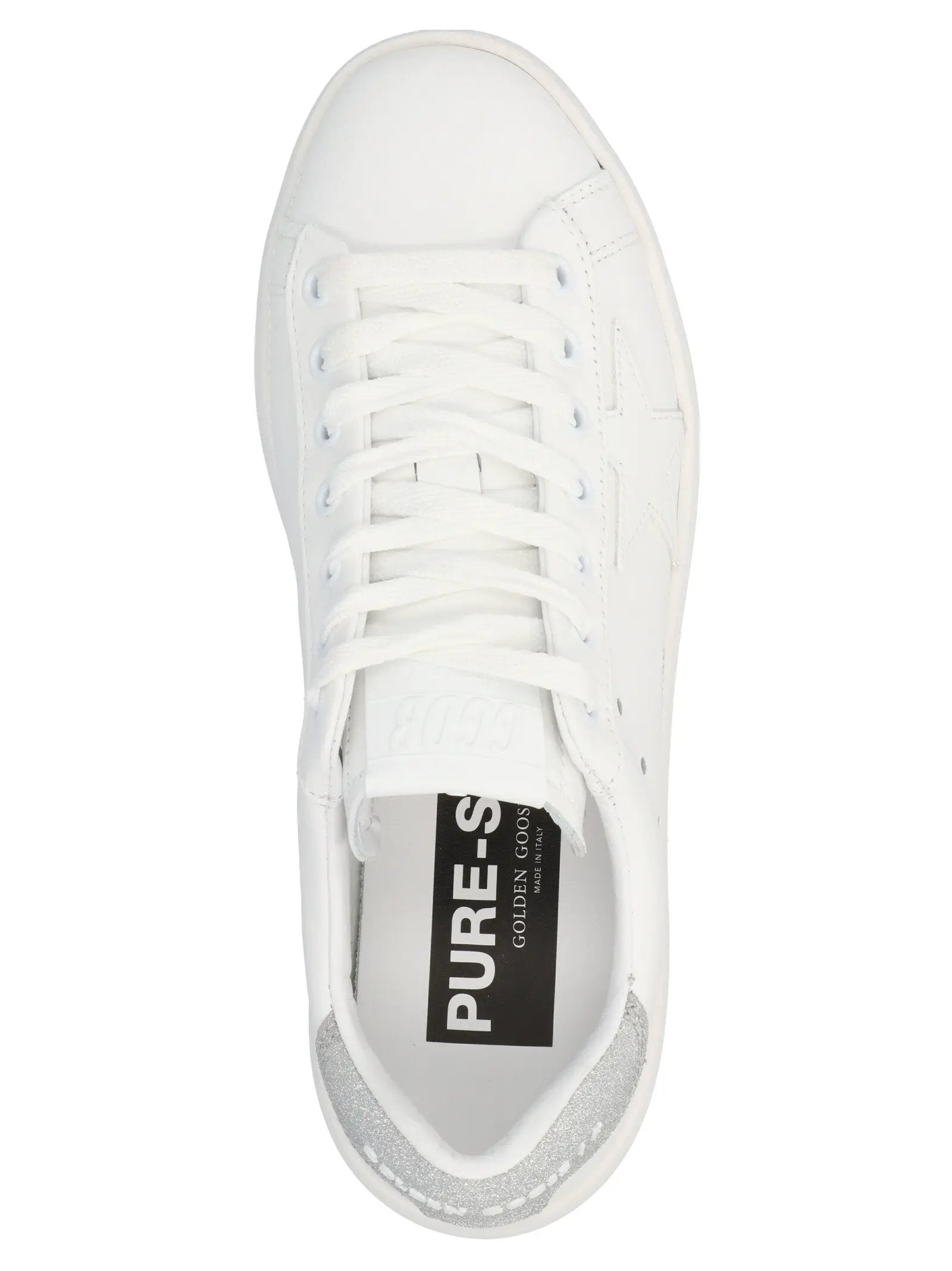 Golden Goose Silver Leather Low Top Sneakers
