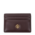 Étui à cartes en cuir marron Versace