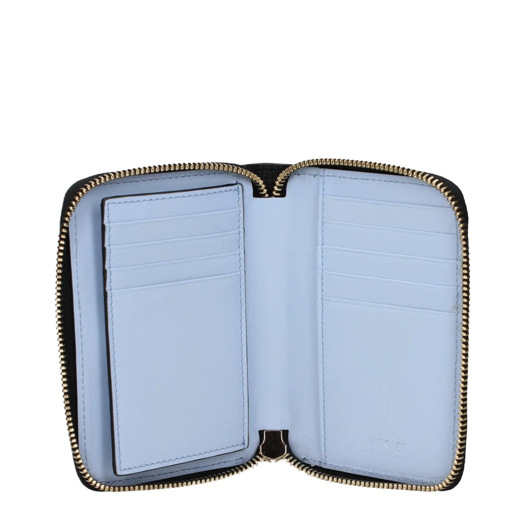 Portefeuille Versace en cuir noir