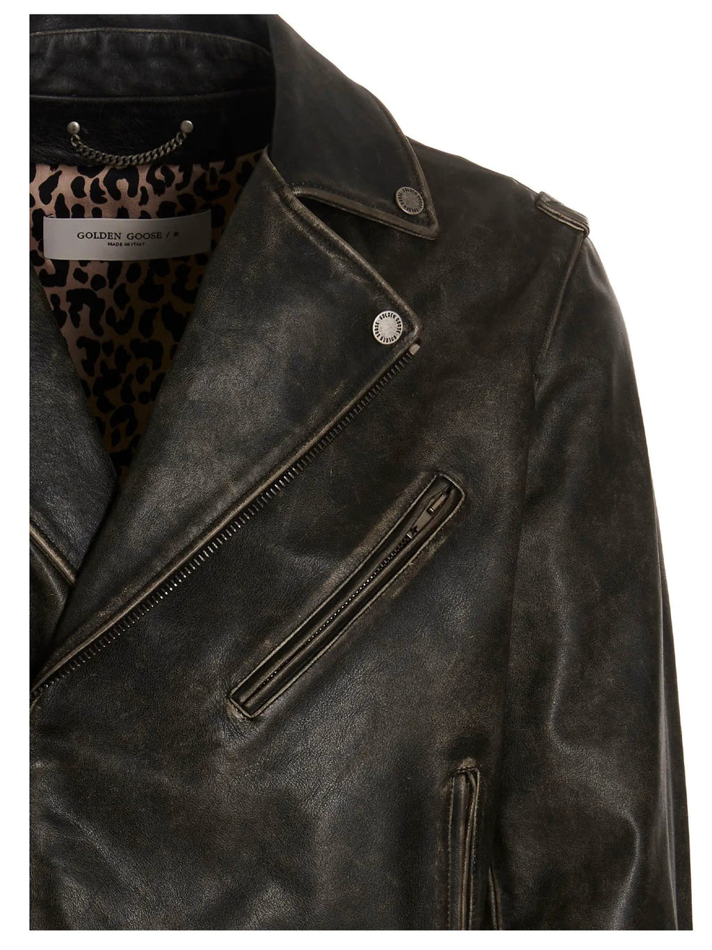 Golden Goose Black Calfskin Leather Jacket