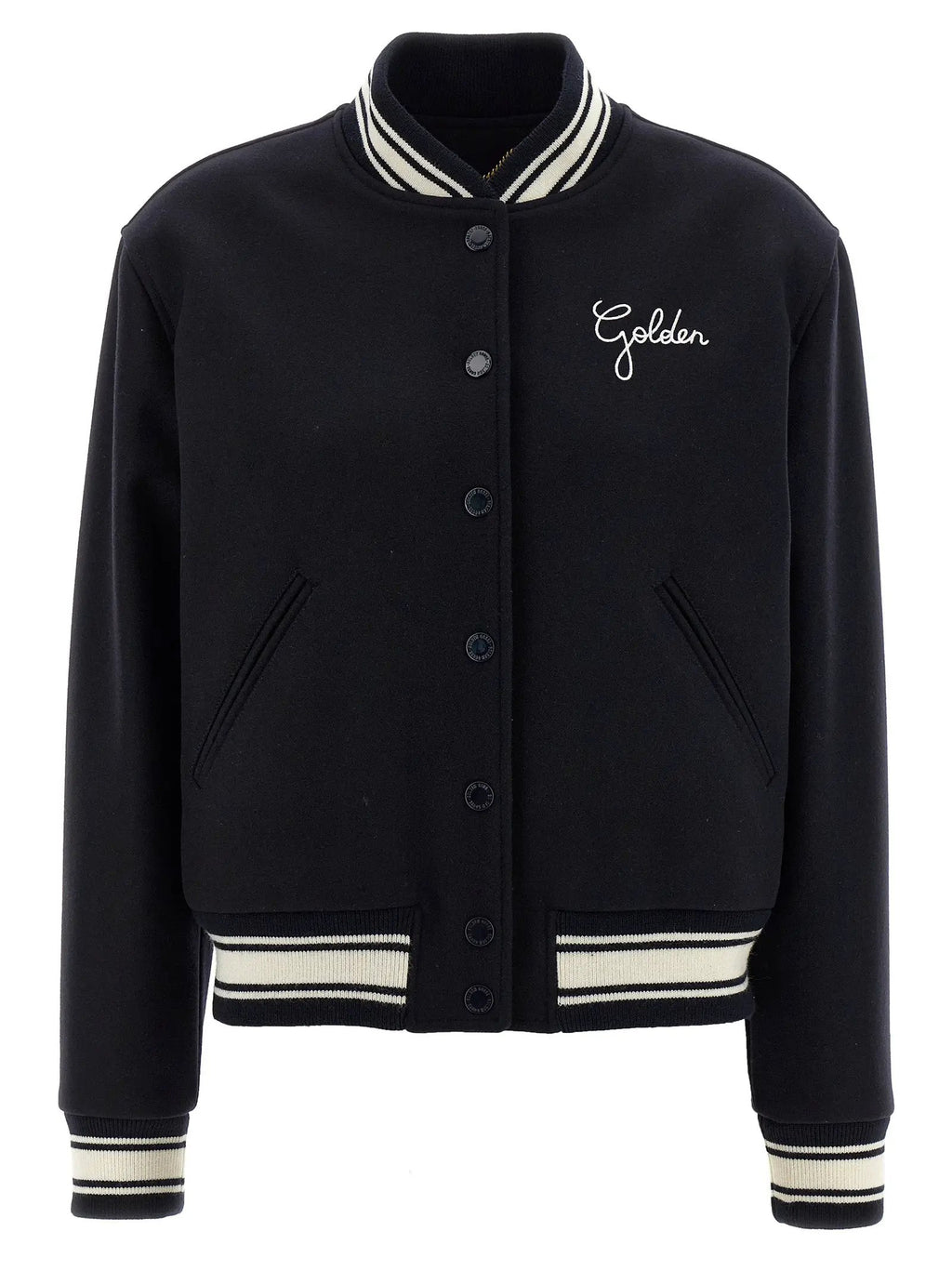 Golden Goose Blue Virgin Wool Bomber